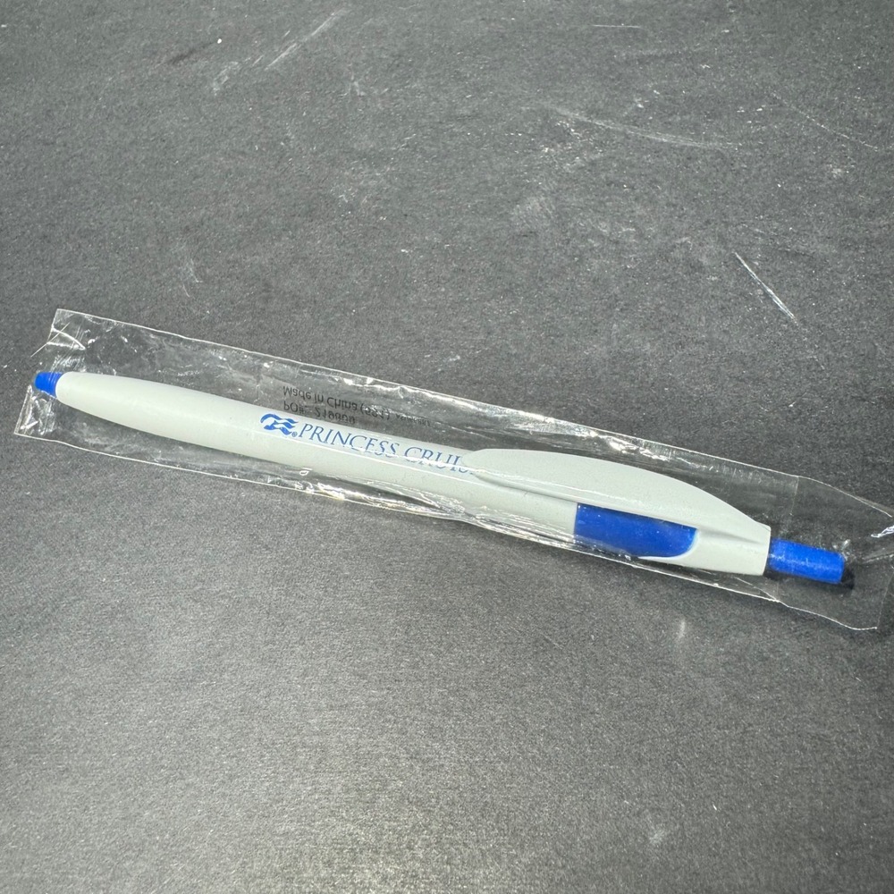 Princess Cruises Souvenir Ballpoint Pen White Blue‎ Retractable New Collectible